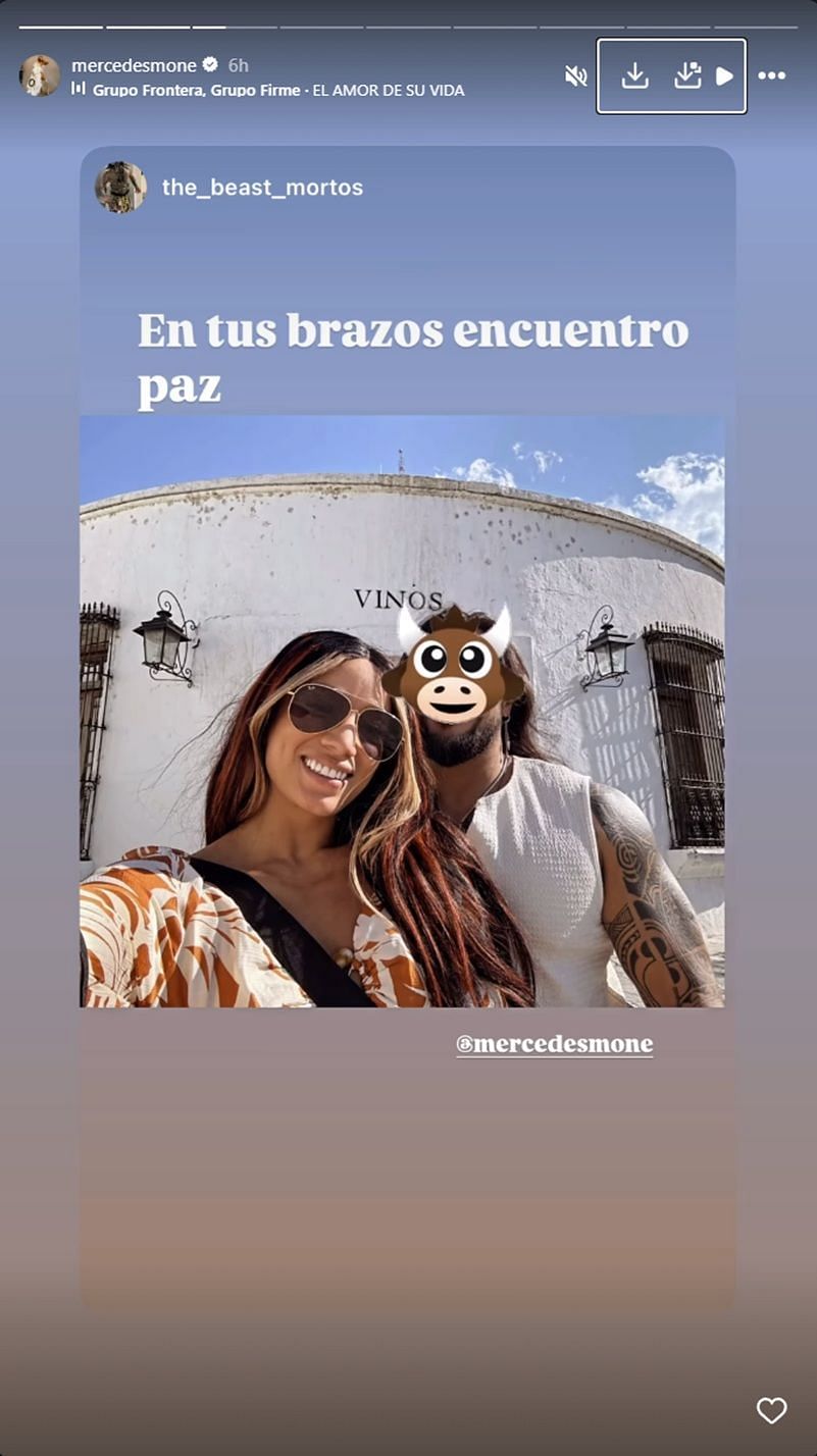 Image credit: Mercedes Mone's Instagram Story